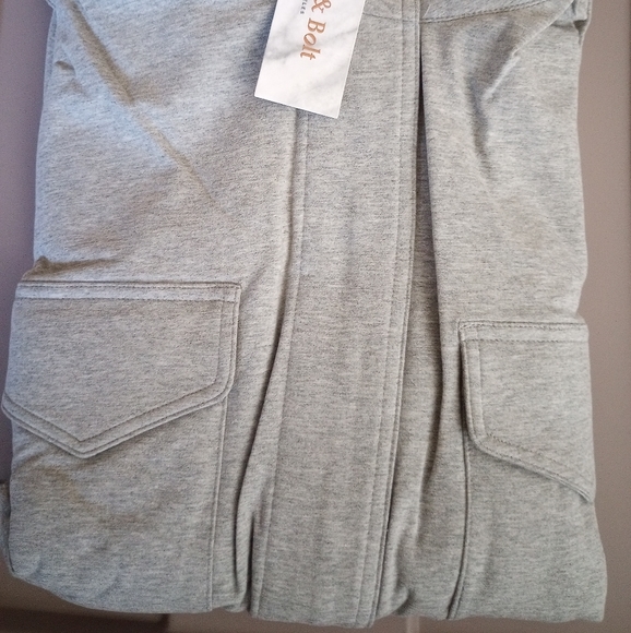 Women's Heather Grey One-Piece – Cinched Waist Jumpsuit with Folded Sleeves - Picture 4 of 9